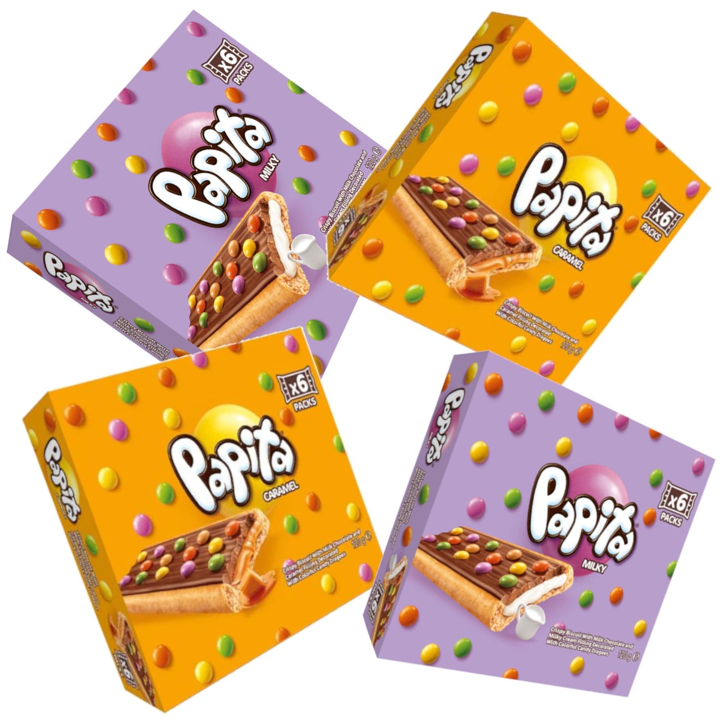 Papita Caramel Crispy Biscuit With Milk Chocolate Caramel 120g