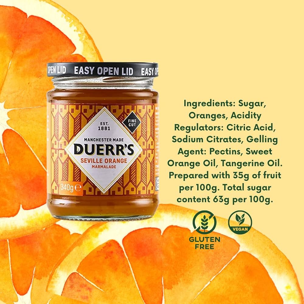 Duerr's Fine Cut Seville Orange Marmalade 340g