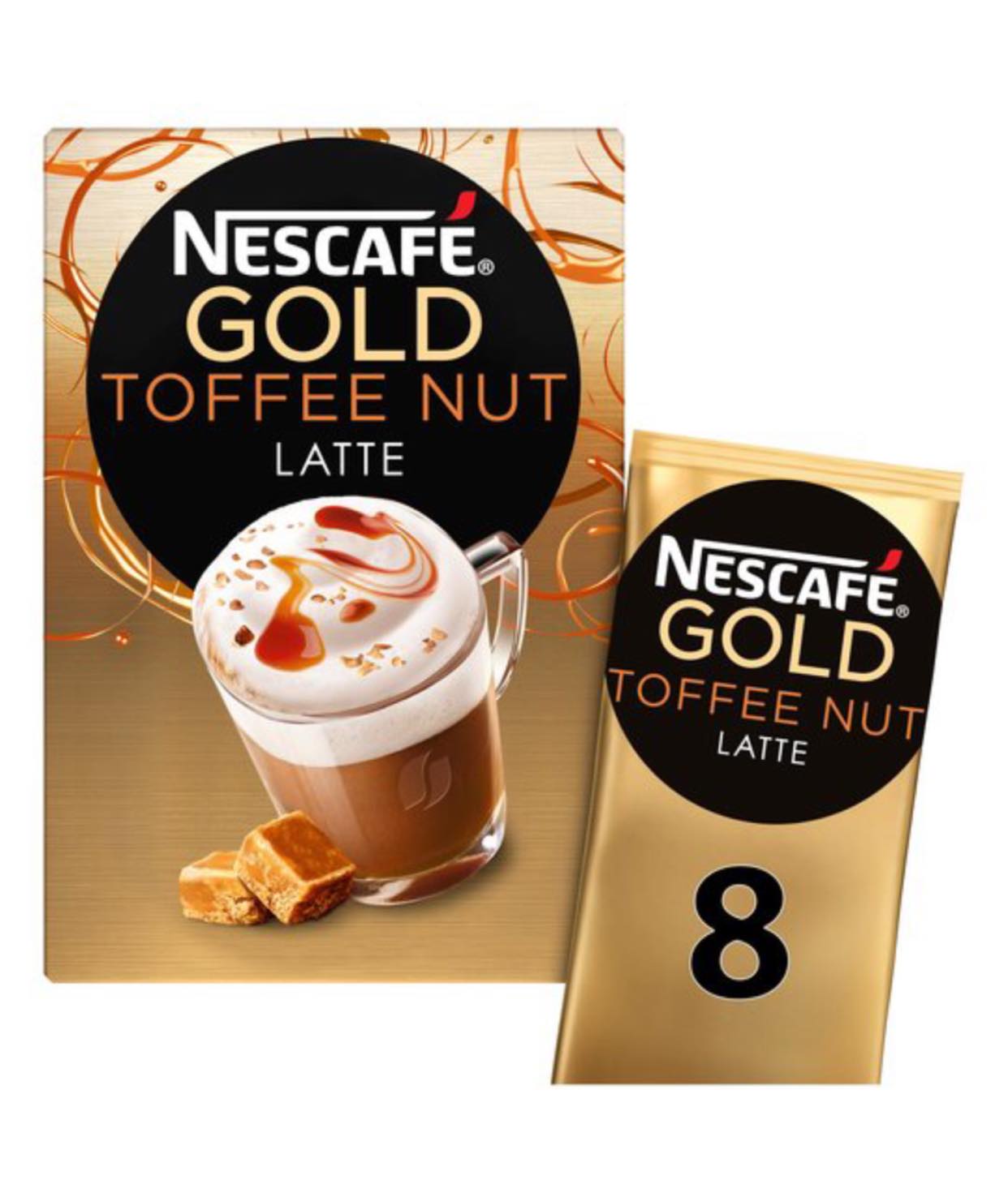 Nescafe Gold Toffee Nut Latte 8 x 18.6g