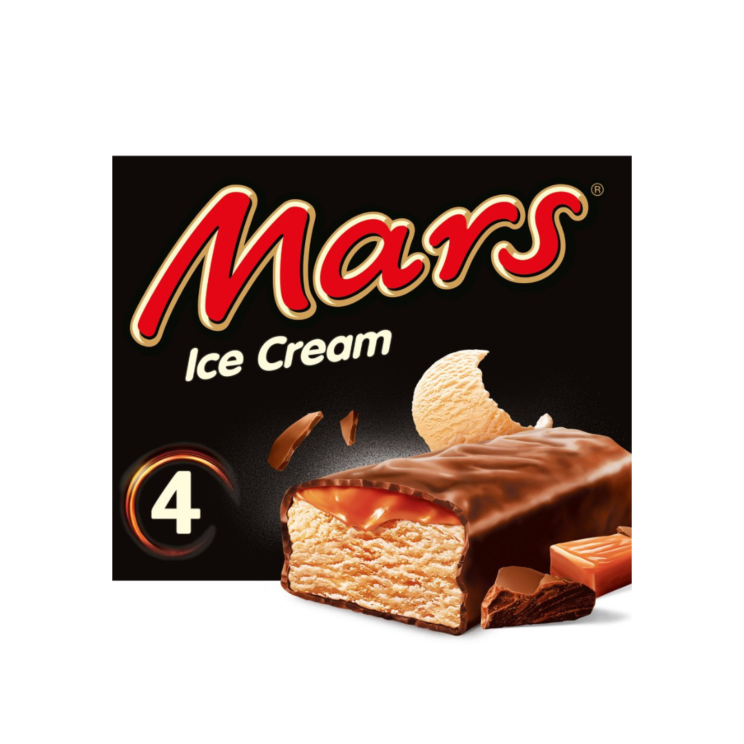 Mars Chocolate Caramel Ice Cream Bar 4Pcs 153g
