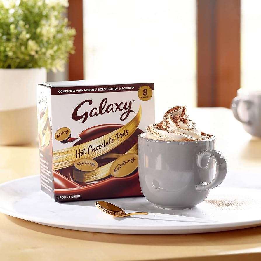 Galaxy Hot Chocolate Pods 8 Pack 136g กาแล็กซี่ ฮอตช็อกโกแลต แคปซูล 8 แพ็ค 136 กรัม