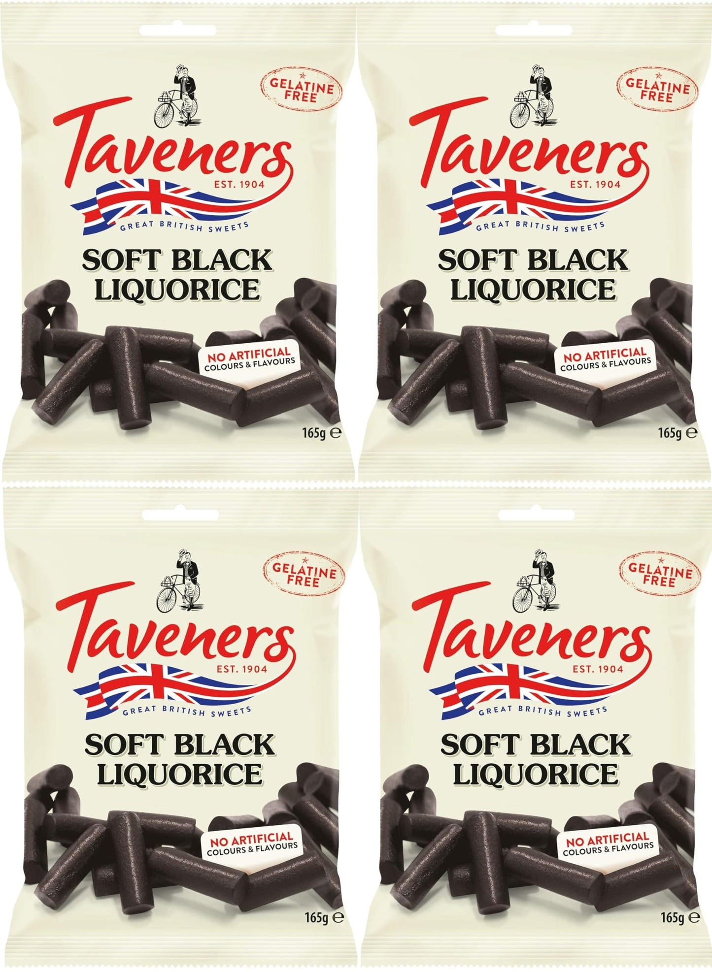 Taveners Soft Black Liquorice Sweets 165g