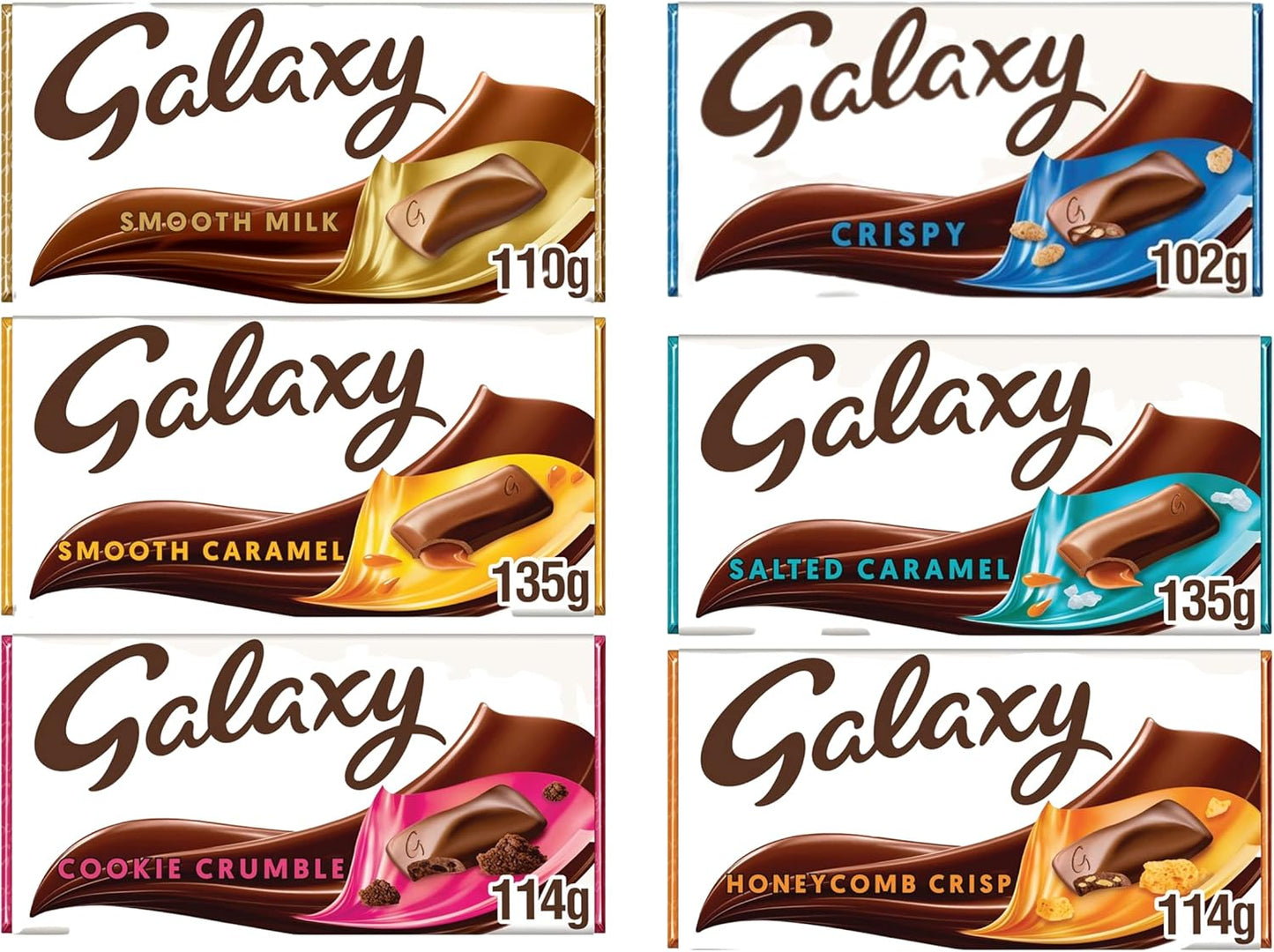 Galaxy Cookie Crumble & Milk Chocolate Block Bar 114g