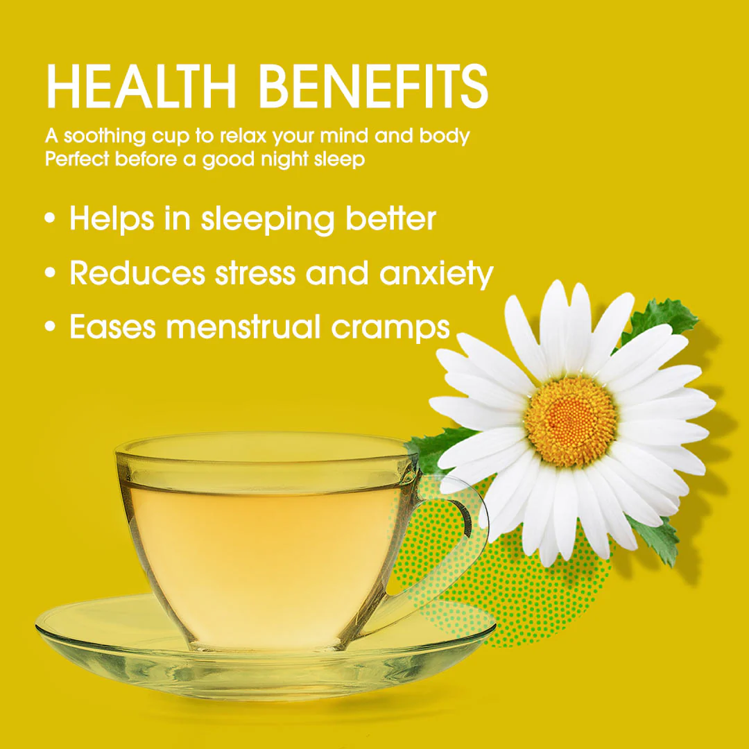 Twinings Pure Camomile 20 Tea Bags 30g ทไวนิงส์ เพียวคาโมมายล์ 20 ซองชา 30 กรัม