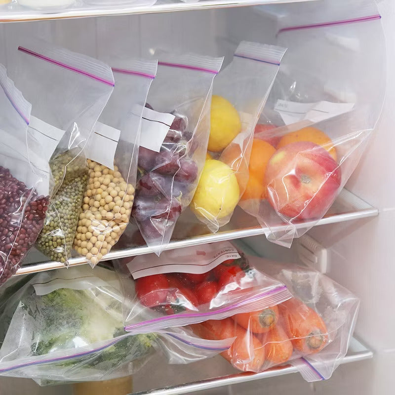 TidyZ Double Zipper Freezer Food Bags 15 Packs