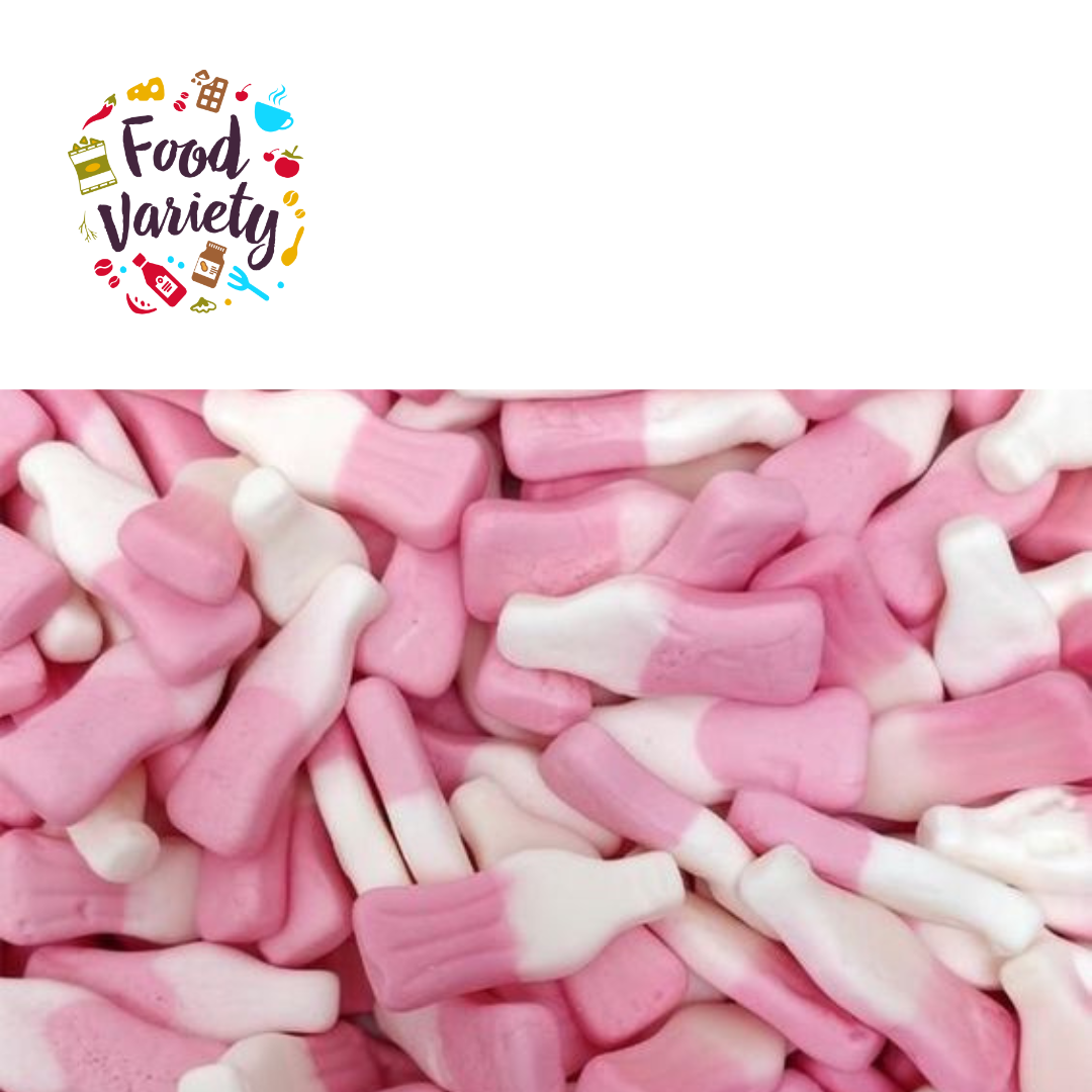 Food Variety Strawberry Flavour Milk Bottle Shaped Gums