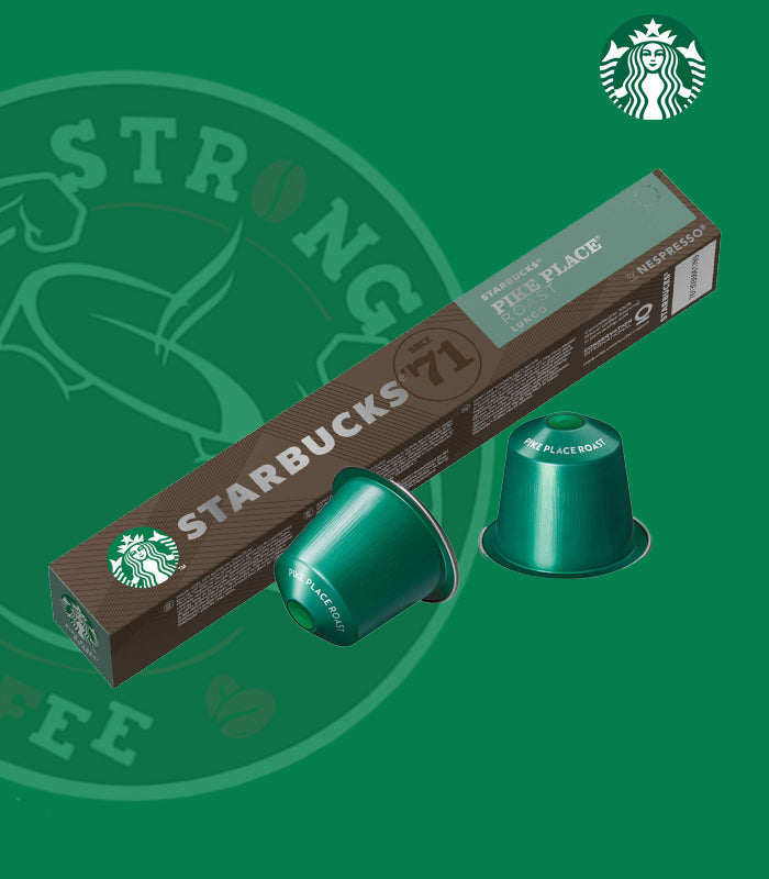 Starbucks Nespresso Pike Place Roast Lungo Coffee 10 Pods 53g