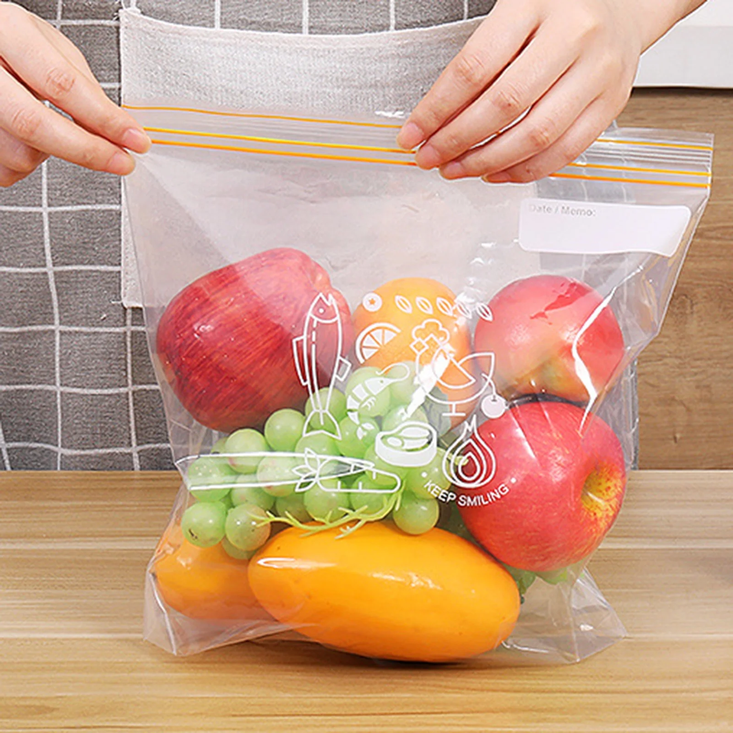 TidyZ Double Zipper Food Bags 30 Packs