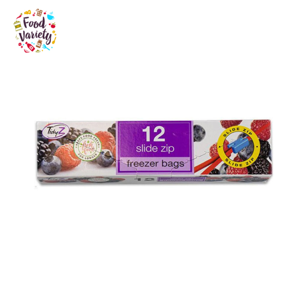 TidyZ Slide Zip Freezer Bags 12pcs