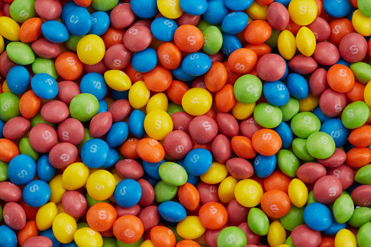 Skittles Chewy Sweets Tropical Fruit Flavoured Candy Treat Bag 109g