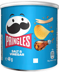Pringles Salt and Vinegar Flavour Crisps 40g