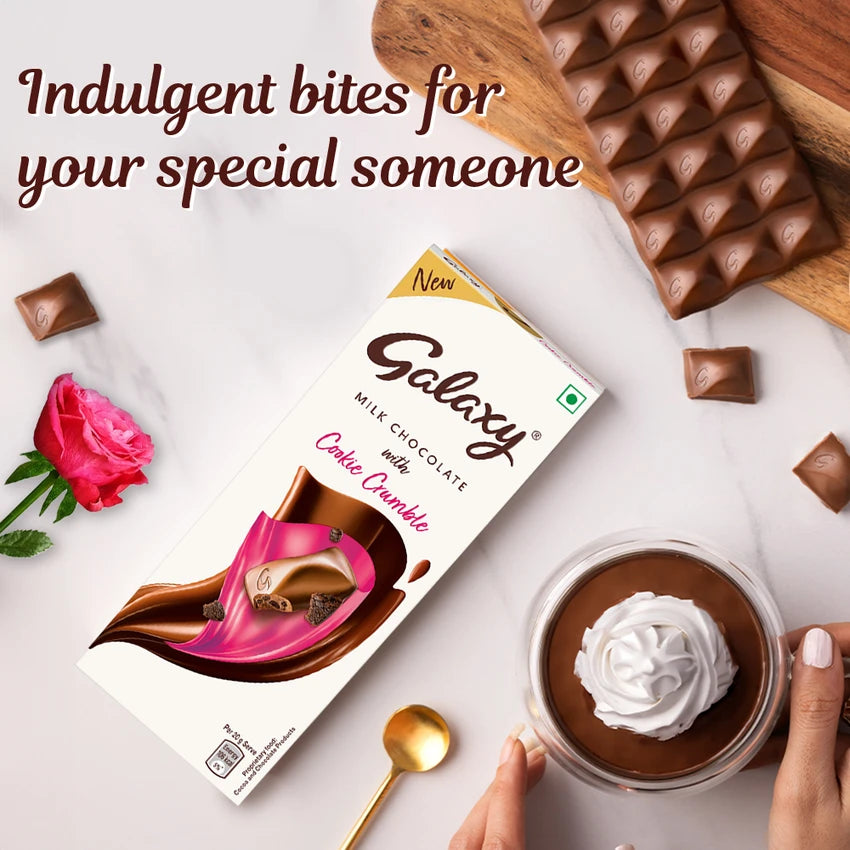 Galaxy Cookie Crumble & Milk Chocolate Block Bar 114g