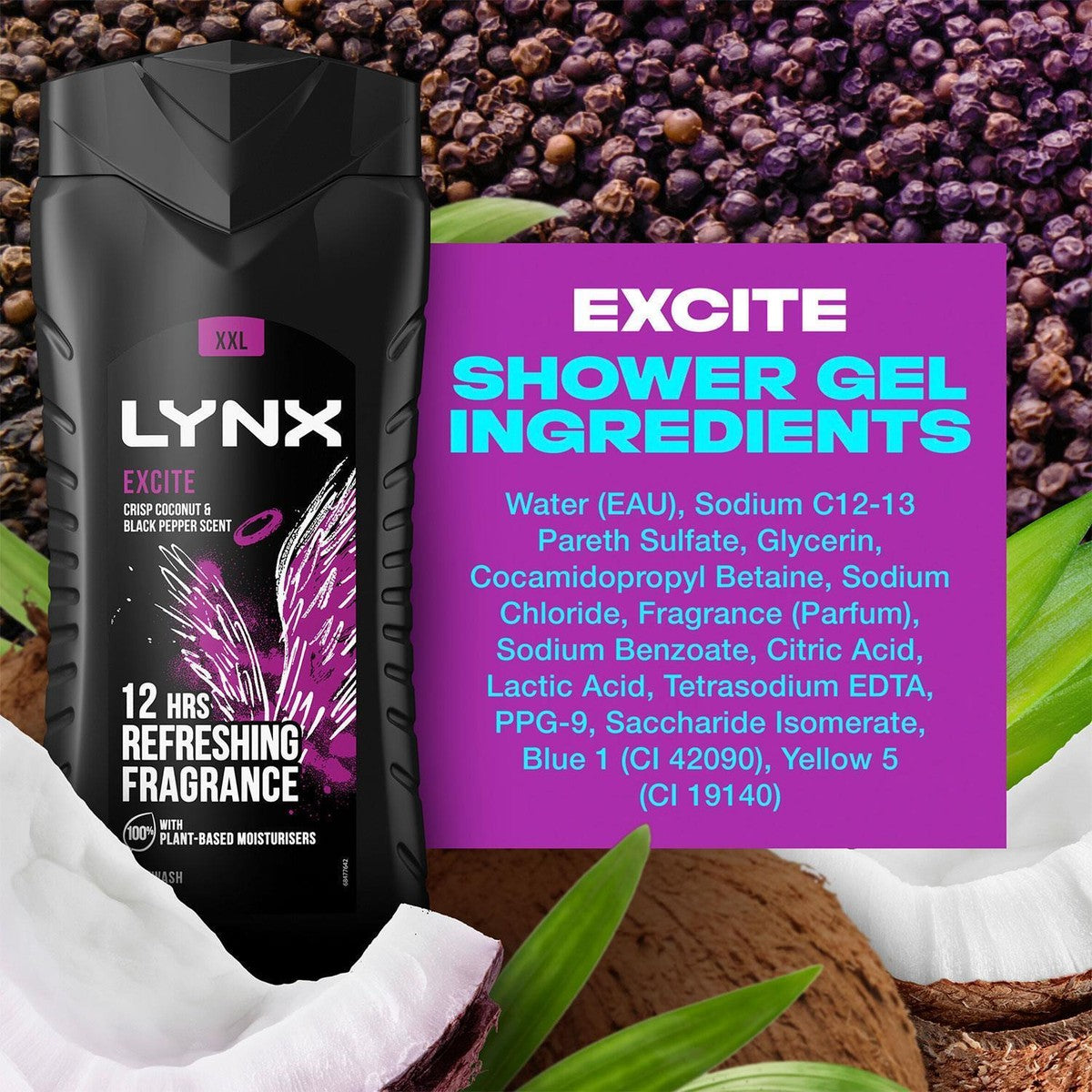 Lynx Shower Gel Refreshing Excite 225ml