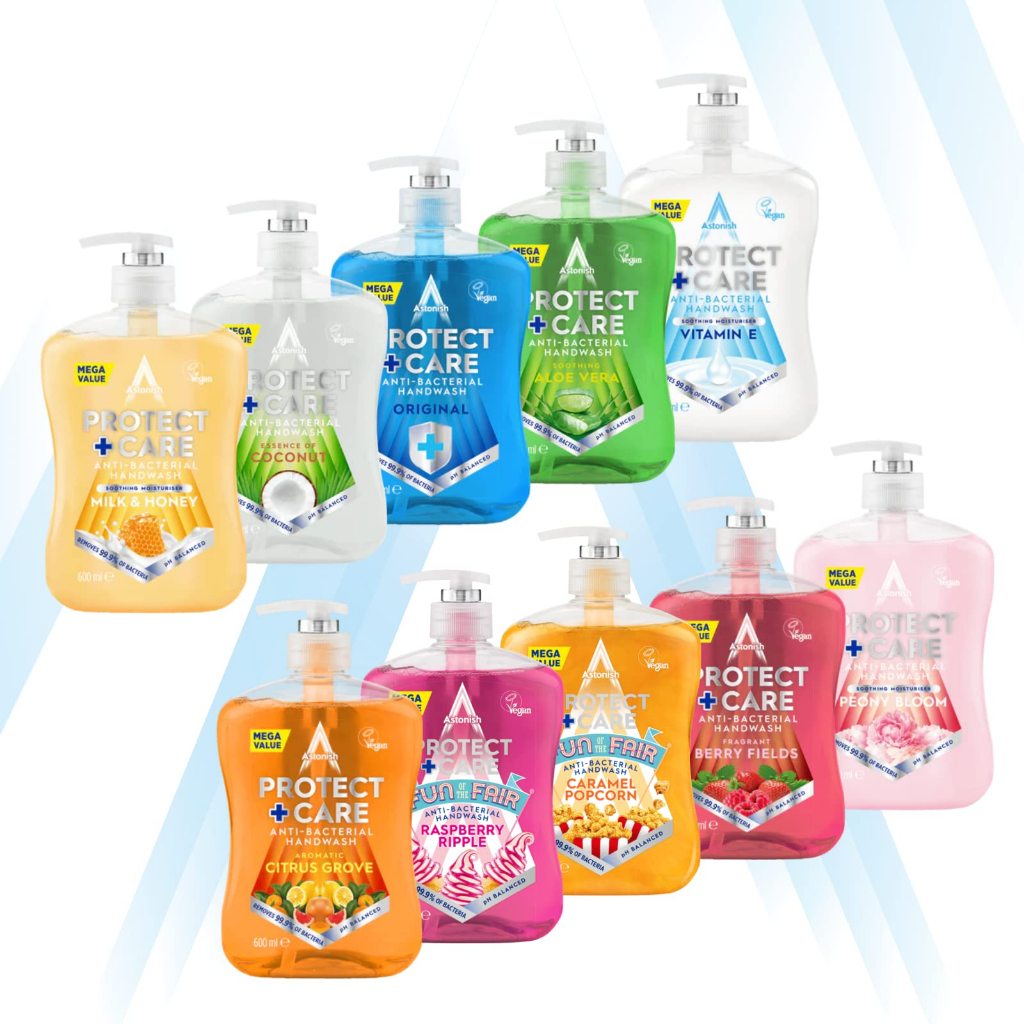 Astonish Protect And Care Raspberry Ripple Anti Bacterial Hand Wash 600ml