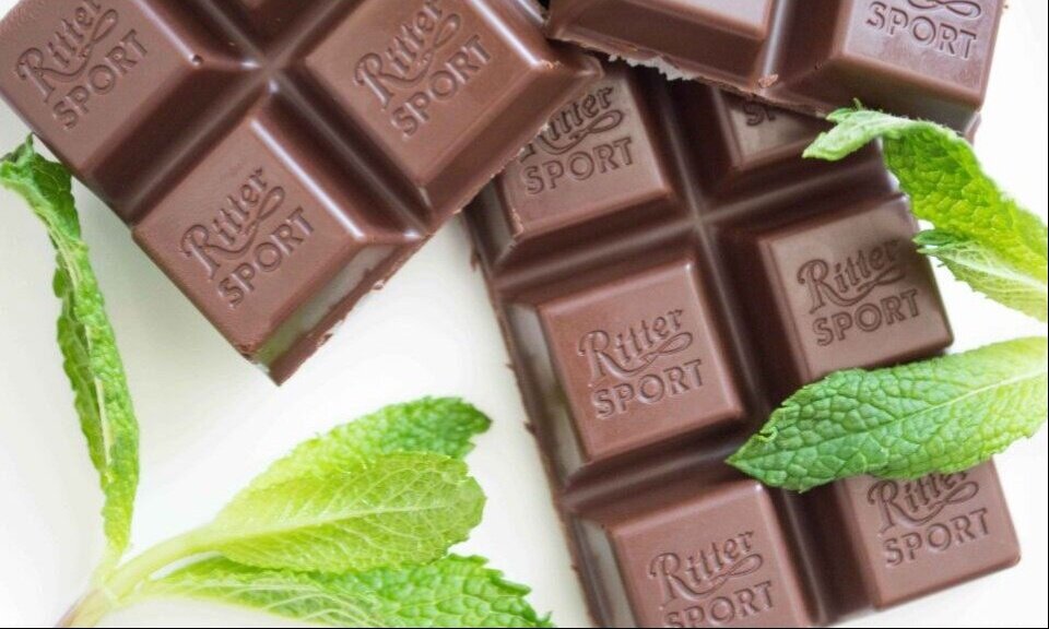Ritter Sport Peppermint Cream Filled Chocolate Bar 100g