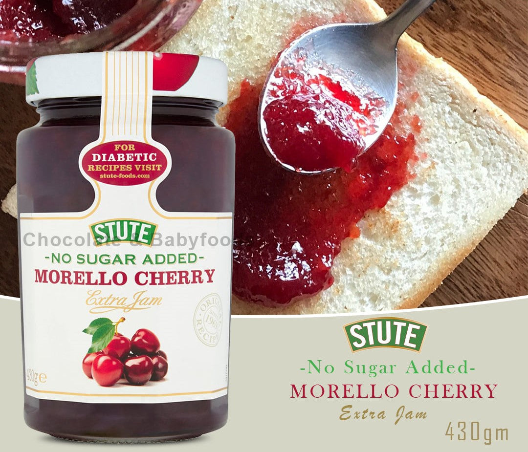 Stute No Sugar Added Morello Cherry Jam 430g