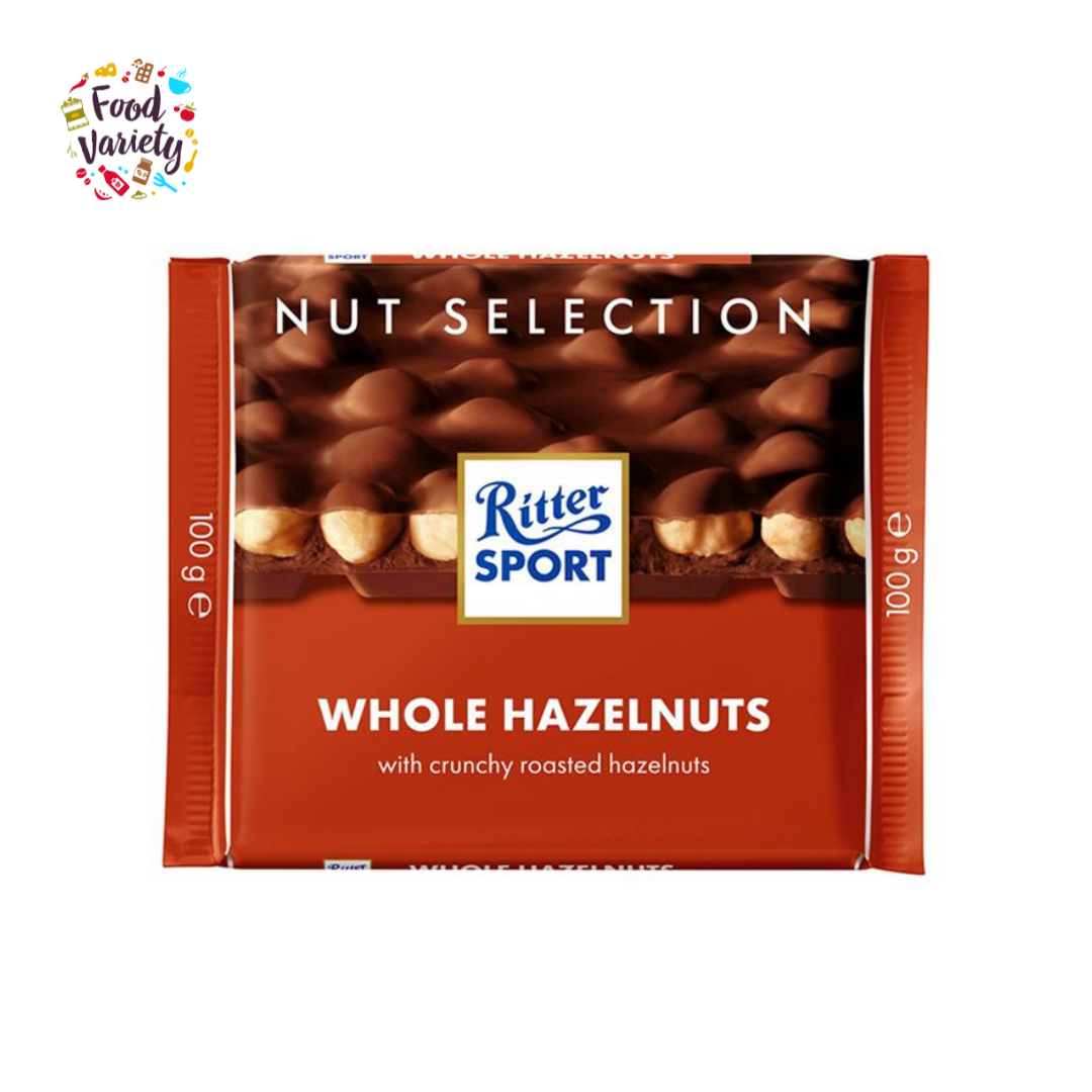 Ritter Sport Whole Hazelnuts Chocolate Bar 100g