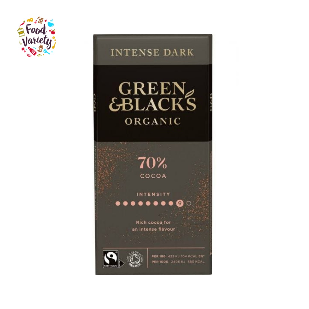 Green & Black's Organic Dark Chocolate 70% Cocoa 90g