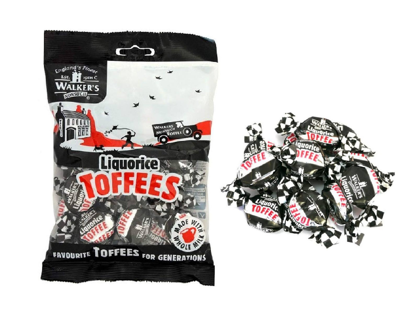 Walkers Nonsuch Liquorice Toffees 150g