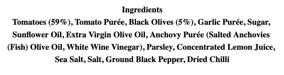 Loyd Grossman Puttanesca Pasta Sauce 350g