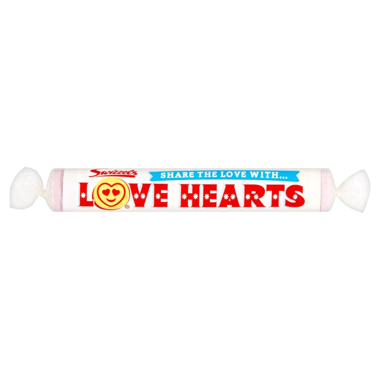 Swizzels Giant Love Hearts Rolls Fruit Flavour Fizzy Sweets (4 Pack) 105g