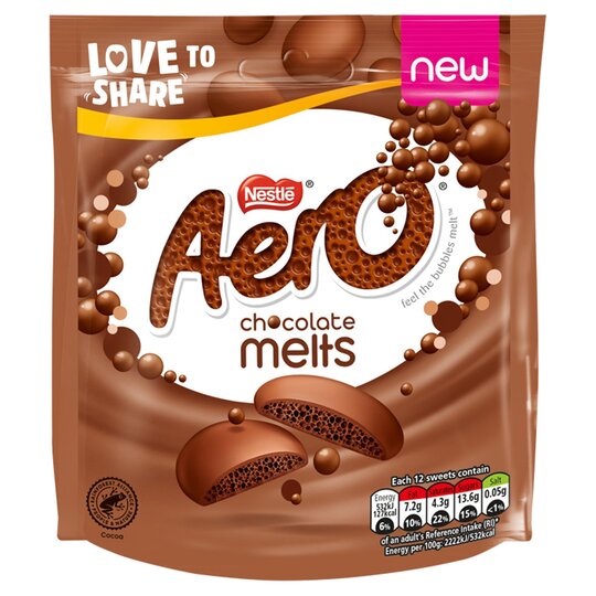 Nestle Aero Melts Chocolate Sharing Bag 92g