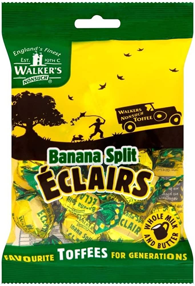 Walker's Nonsuch Banana Split Eclairs Toffee 150g