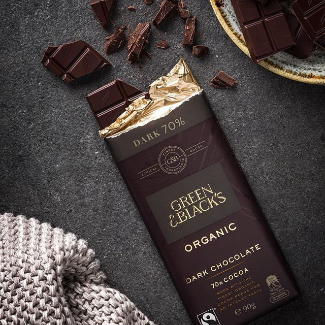 Green & Black's Organic Dark Chocolate 70% Cocoa 90g
