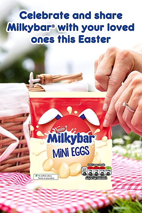 Milkybar White Chocolate Mini Eggs Sharing Bag 80g