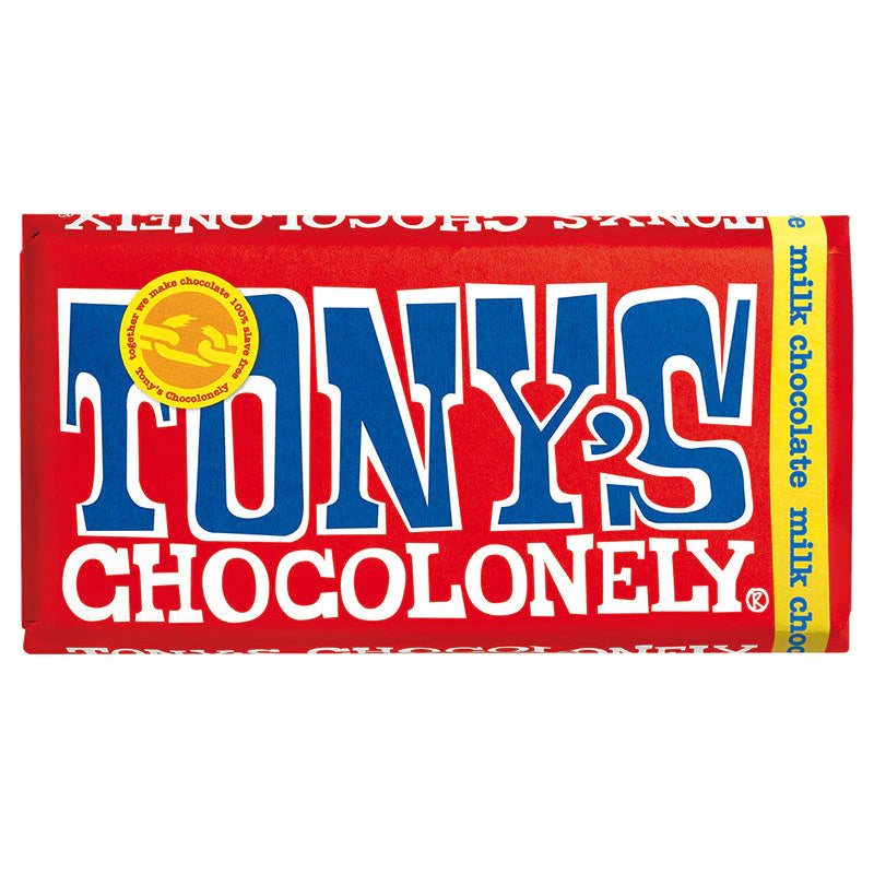 Tony Chocolonely Milk Chocolate bar 180g.