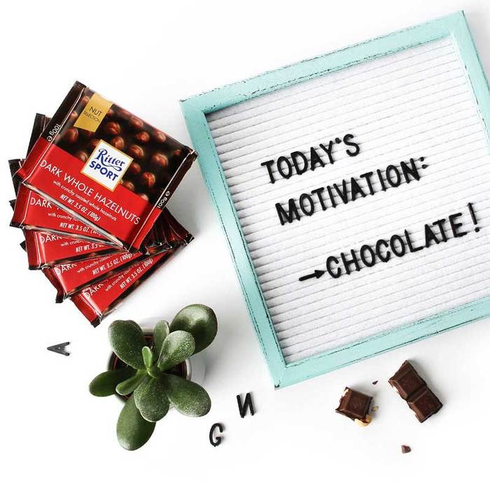 Ritter Sport Dark Whole Hazelnut Chocolate Bar 100g