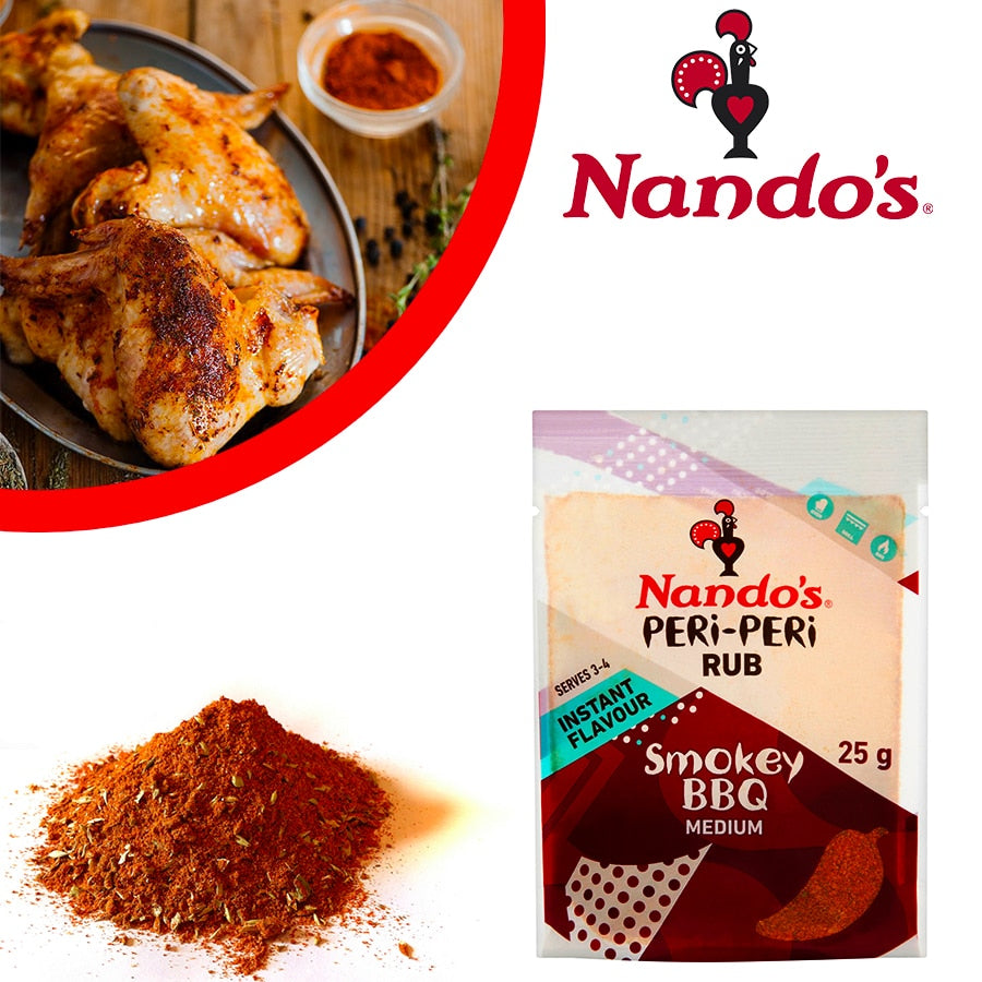 Nando's Peri Peri Smokey BBQ Medium Dry Rub 25g