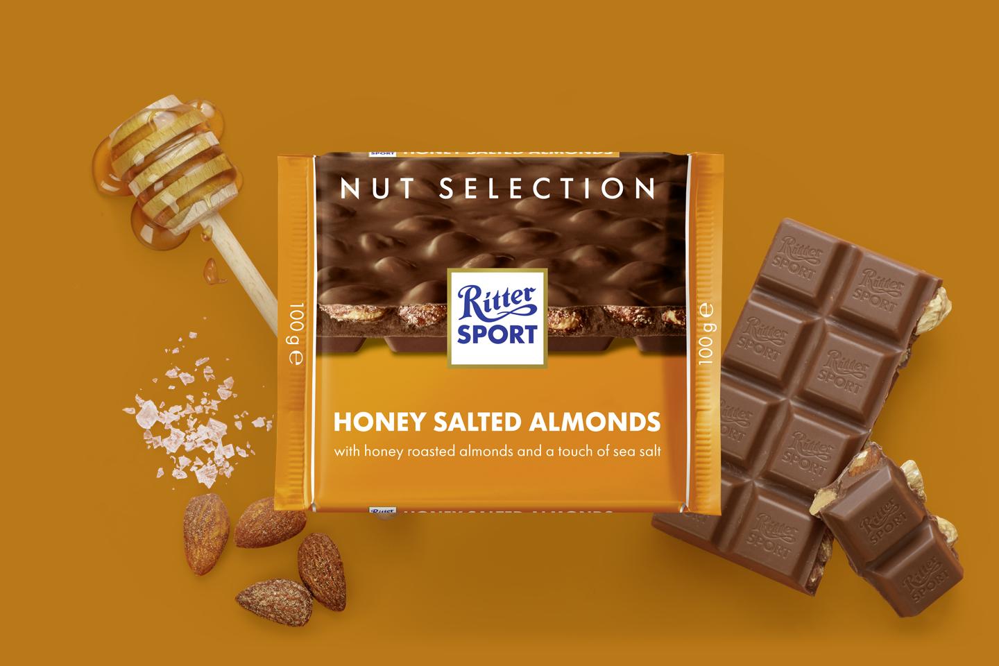 Ritter Sport Honey Salted Almonds 100g