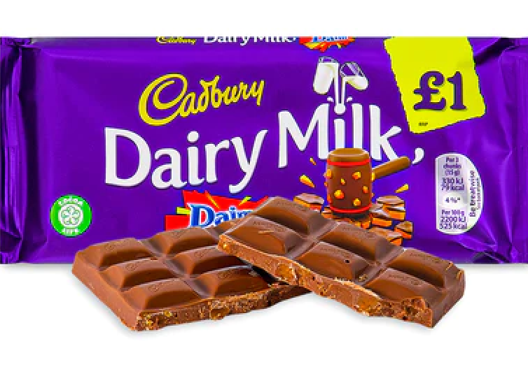 Cadbury Dairy Milk Daim  Chocolate Bar 120g