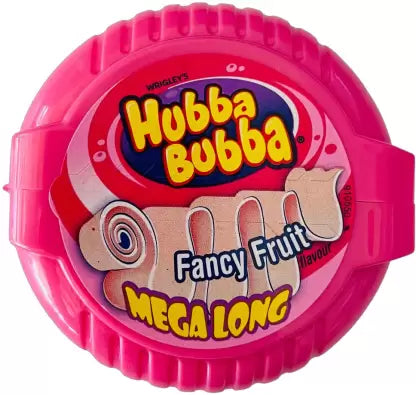 Hubba Bubba Tape Mega Long Fancy Fruit Chewing Gum 56g