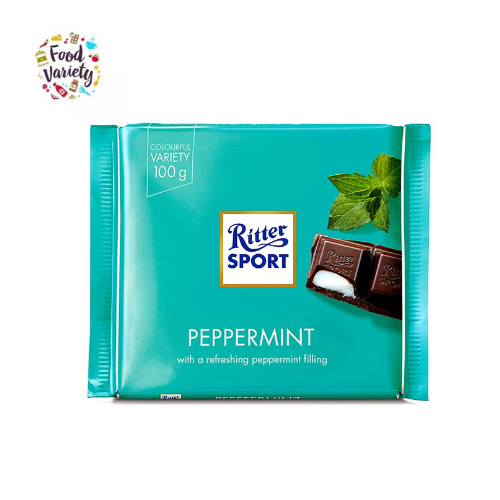 Ritter Sport Peppermint Cream Filled Chocolate Bar 100g