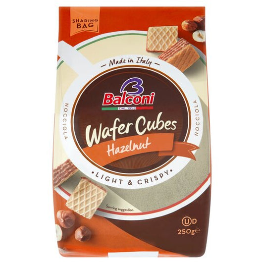 Balconi Wafer Hazelnut Cubes Crispy 250G