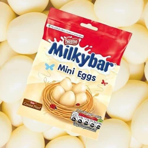 Milkybar White Chocolate Mini Eggs Sharing Bag 80g