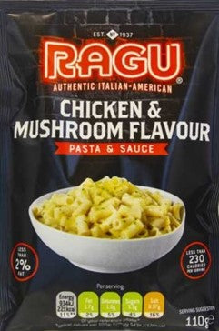 Ragu Chicken & Mushroom Flavour Pasta & Sauce 110g