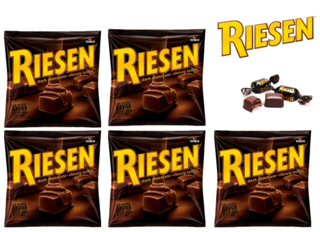 Riesen Dark Chocolate Chewy Toffee Bag 110g