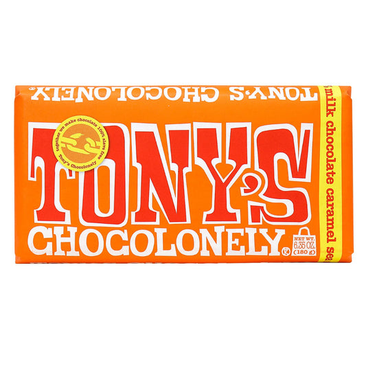 Tony's Chocolonely Milk Caramel Sea Salt Chocolate Bar 180g