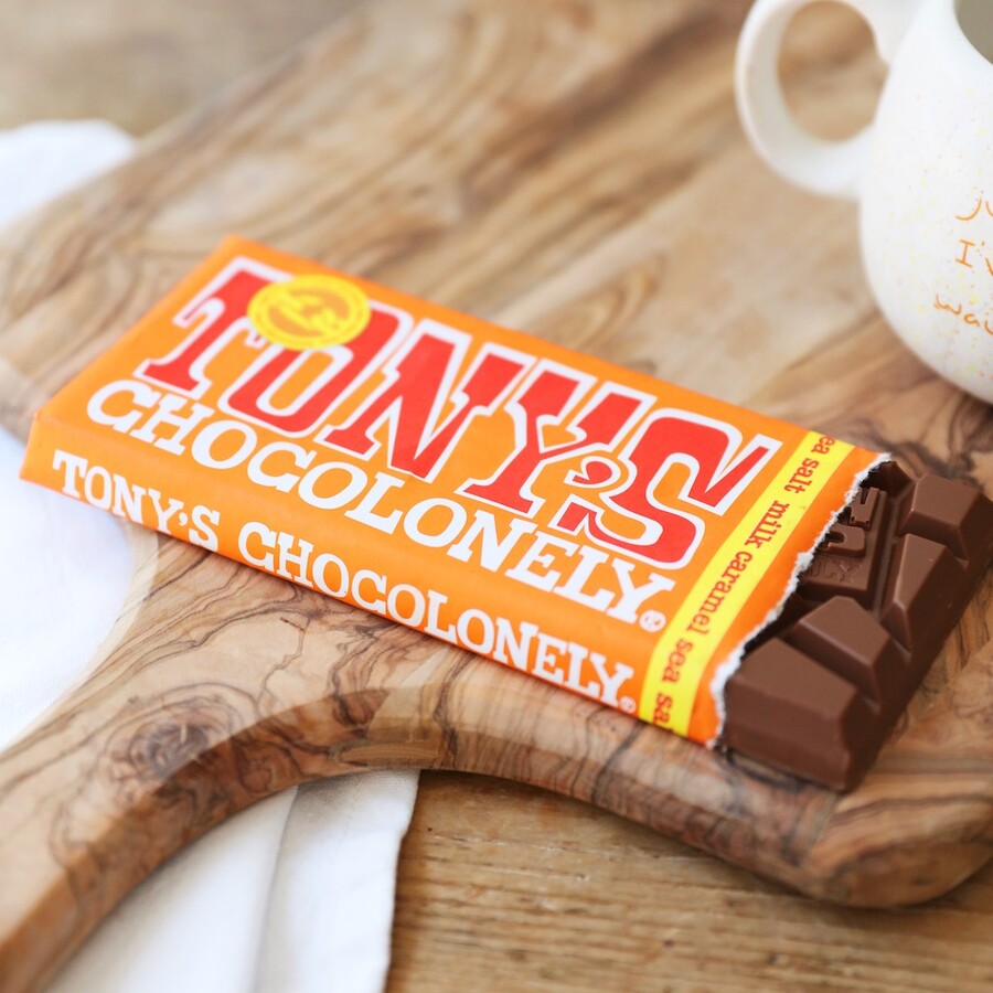 Tony's Chocolonely Milk Chocolate Caramel Sea Salt 180g