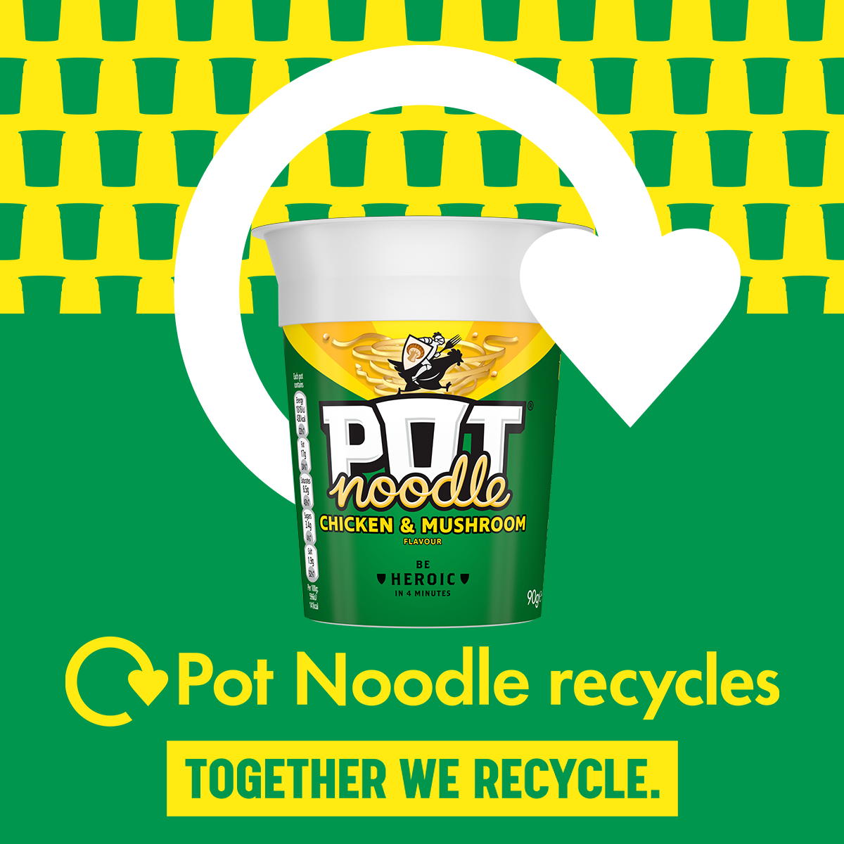 [Best Before 31-Oct-2024] Pot Noodle King Pot Chicken & Mushroom 114g คิงพ็อต บะหมี่กึ่งสำเร็จรูป รสไก่ และ เห็ด 114 กรั