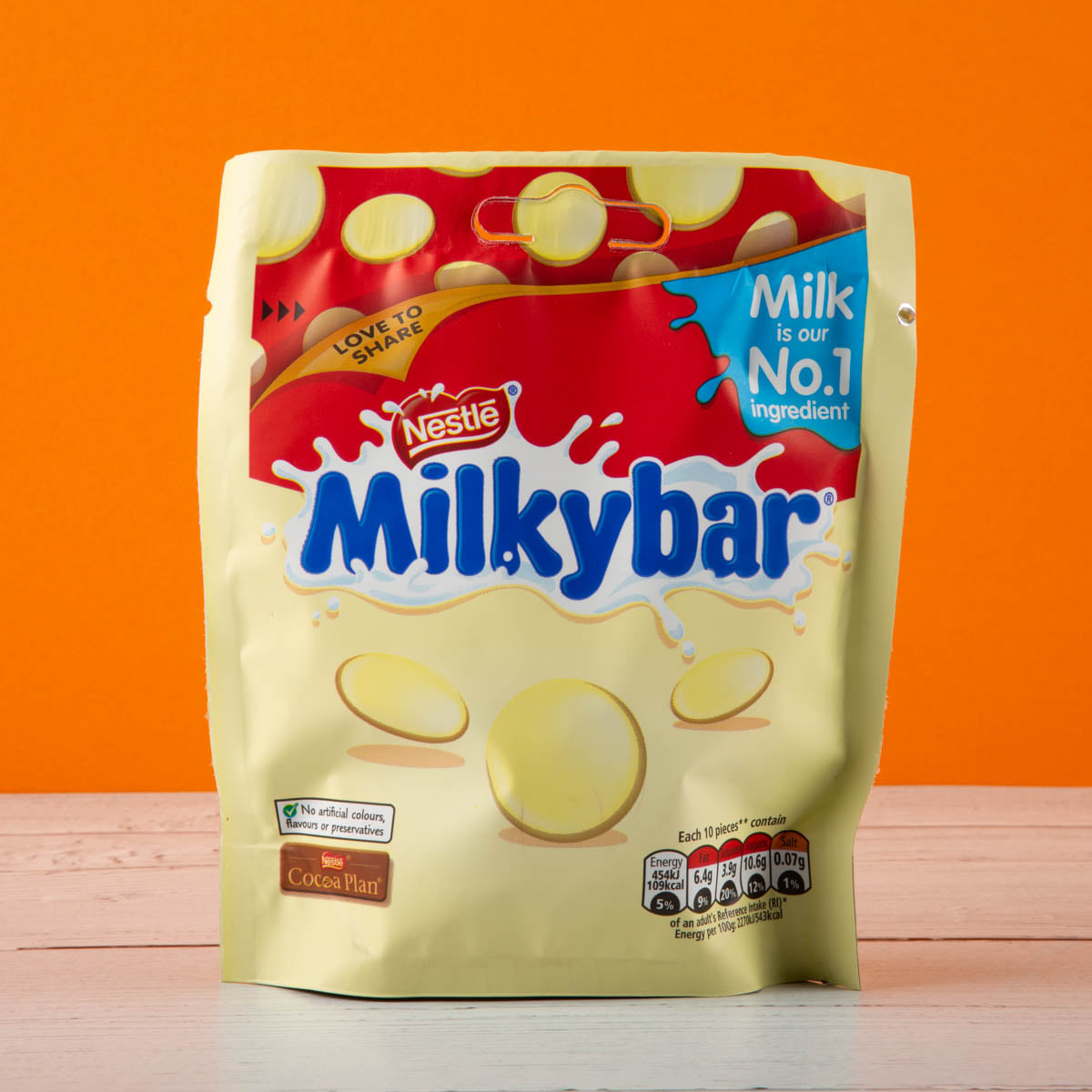 Nestle Milkybar Chocolate Buttons 94g เนสท์เล่ มิลค์กี้ บาร์ บัตตอน นมอัดเม็ดรสไวท์ช็อกโกแลต 94 กรัม