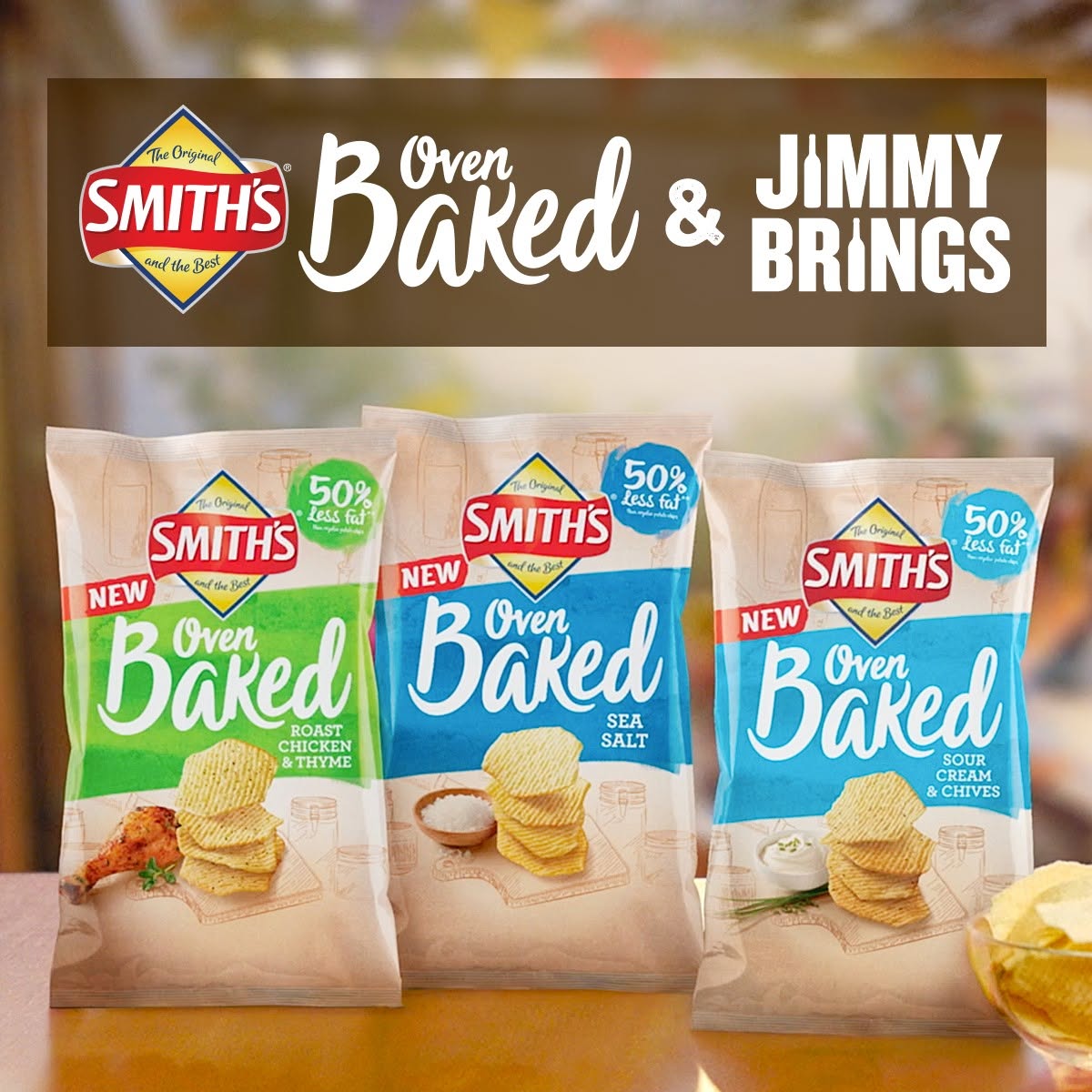 Smith's Baked Sour Cream & Chives Flavor Chips 130g