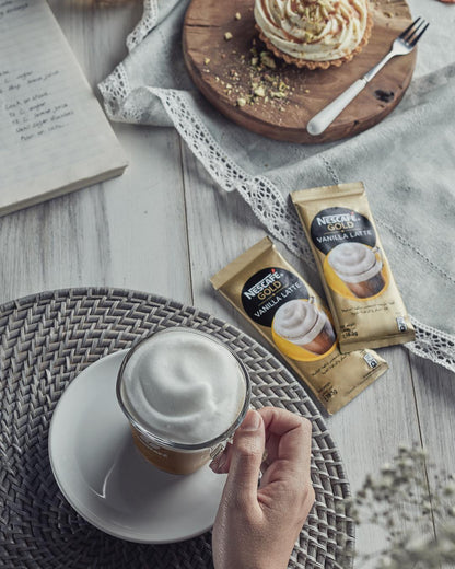 Nescafe Gold Vanilla Latte Instant Coffee 8 x 18.5g Sachets