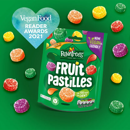 Rowntree's Vegan Friendly Fruit Pastilles  Sweets Multipack 42.8g