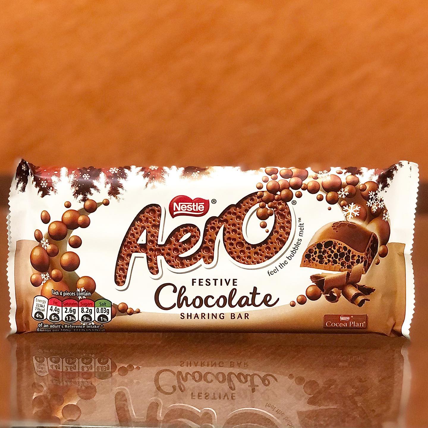 Nestle Aero Purely Chocolate Bubble Bar 90g เนสท์เล่ แอโร่ ช็อกโกแลตนม 90กรัม