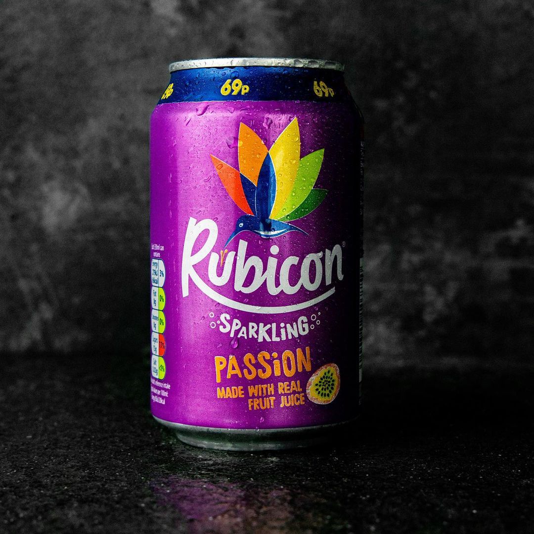 Rubicon Sparkling Passion Fruit Juice Drink 330ml รูบิคอน น้ำเสาวรส สปาร์คกลิ้ง 330 มิลลิลิตร