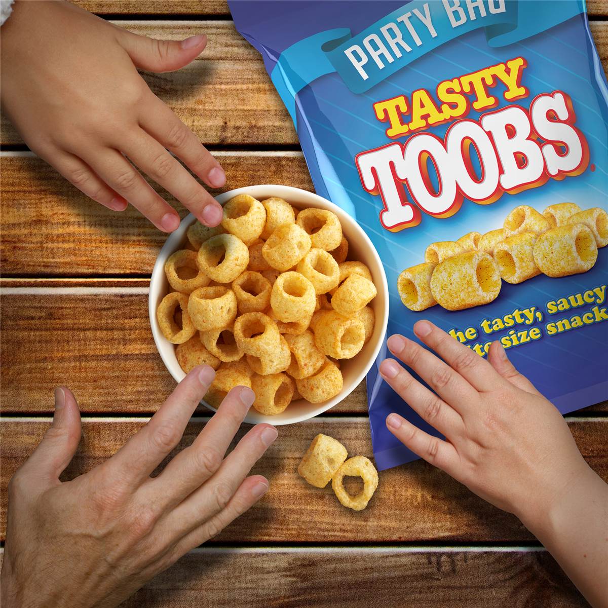 [Best before 27-Sep-2026]Tasty Toobs The Tasty ,Saucy Bite Size Snacks 150g
